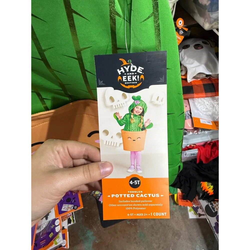 Hyde and Eek potted cactus costume, 4T/5t